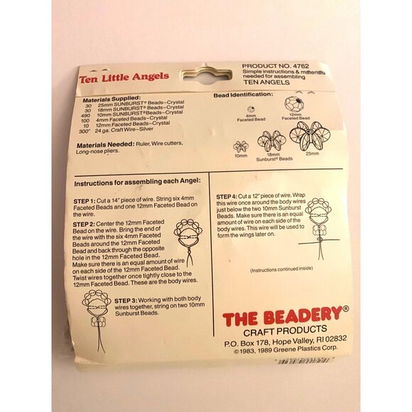 NOS The Beadery Christmas DIY Ornaments 3 Kit Bundle 18 pc Angels Horns Ladies - Picture 9 of 10